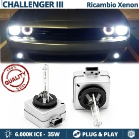 2 Bombillas Xenon D1S para Dodge CHALLENGER 3 Lámparas de Repuesto Luz 6000K Blanco Frio 35W