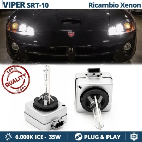 2 Bombillas Xenon D1S de Repuesto para Dodge VIPER SRT-10 Luz 6000K Blanco Frio Lámparas 35W