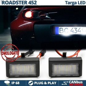 2 Luces de Matricula LED para Smart ROADSTER | CANbus 18 LED 6500K BLANCO FRIO Plug & Play