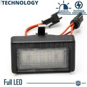 2 Luces de Matricula LED para Smart ROADSTER | CANbus 18 LED 6500K BLANCO FRIO Plug & Play