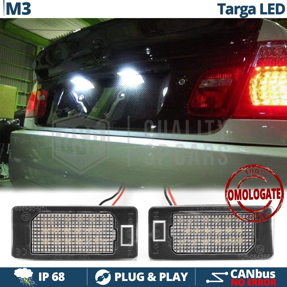 2 Plafones Luces de Matricula Led para BMW BMW M3 E46 CSL | CANbus, 24 LED 6500K Blancio Frío, Plug & Play 2 Plafones Luces de Matricula Led para BMW BMW M3 E46 CSL | CANbus, 24 LED 6500K Blancio Frío, Plug & Play