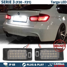 2 Plafones Luces de Matricula Led para BMW BMW SERIE 3 F30 F31 | CANbus, 24 LED 6500K Blancio Frío, Plug & Play
