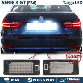 2 Plafones Luces de Matricula Led para BMW BMW SERIE 3 GT F34 | CANbus, 24 LED 6500K Blancio Frío, Plug & Play