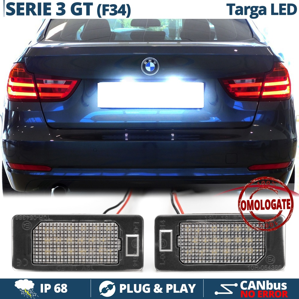 2 Plafones Luces de Matricula Led para BMW BMW SERIE 3 GT F34 | CANbus, 24 LED 6500K Blancio Frío, Plug & Play 2 Plafones Luces de Matricula Led para BMW BMW SERIE 3 GT F34 | CANbus, 24 LED 6500K Blancio Frío, Plug & Play