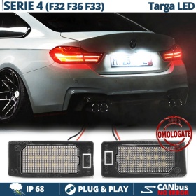 2 Plafones Luces de Matricula Led para BMW SERIE 4 F32 F36 F33 | CANbus, 24 LED 6500K Blancio Frío, Plug & Play