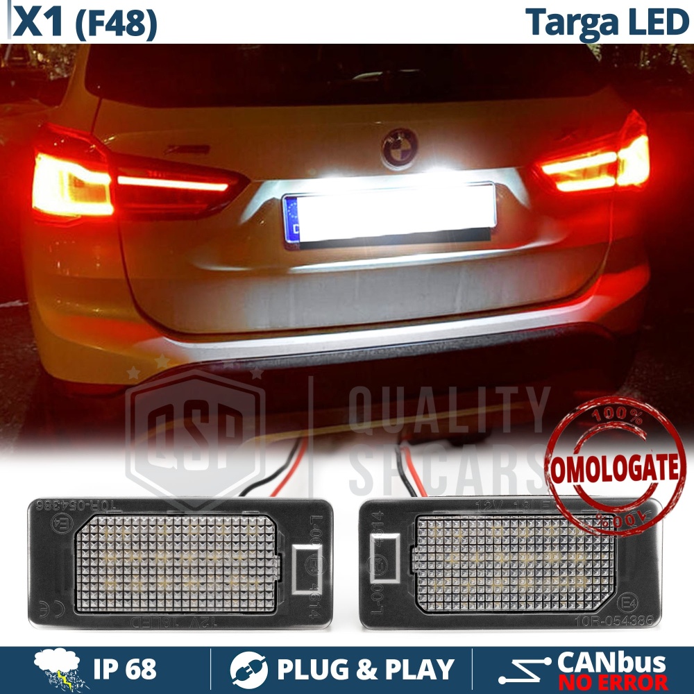 2 Plafones Luces de Matricula Led para BMW X1 F48 | CANbus, 24 LED 6500K Blancio Frío, Plug & Play 2 Plafones Luces de Matricula Led para BMW X1 F48 | CANbus, 24 LED 6500K Blancio Frío, Plug & Play