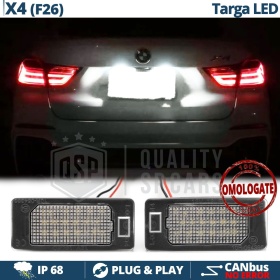 2 Plafones Luces de Matricula Led para BMW X4 F26 | CANbus, 24 LED 6500K Blancio Frío, Plug & Play