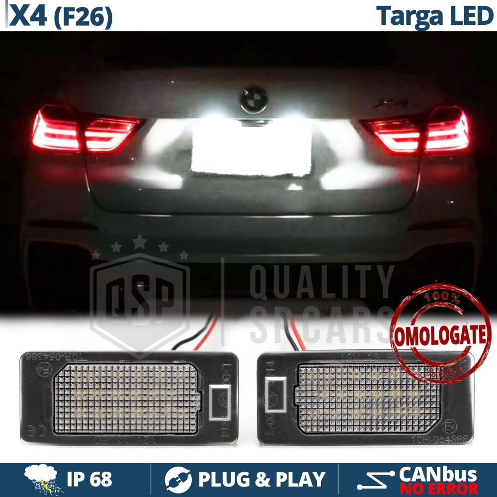 2 Plafones Luces de Matricula Led para BMW X4 F26 | CANbus, 24 LED 6500K Blancio Frío, Plug & Play 2 Plafones Luces de Matricula Led para BMW X4 F26 | CANbus, 24 LED 6500K Blancio Frío, Plug & Play