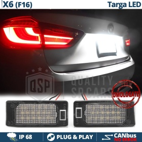 2 Plafones Luces de Matricula Led para BMW X6 F16 | CANbus, 24 LED 6500K Blancio Frío, Plug & Play