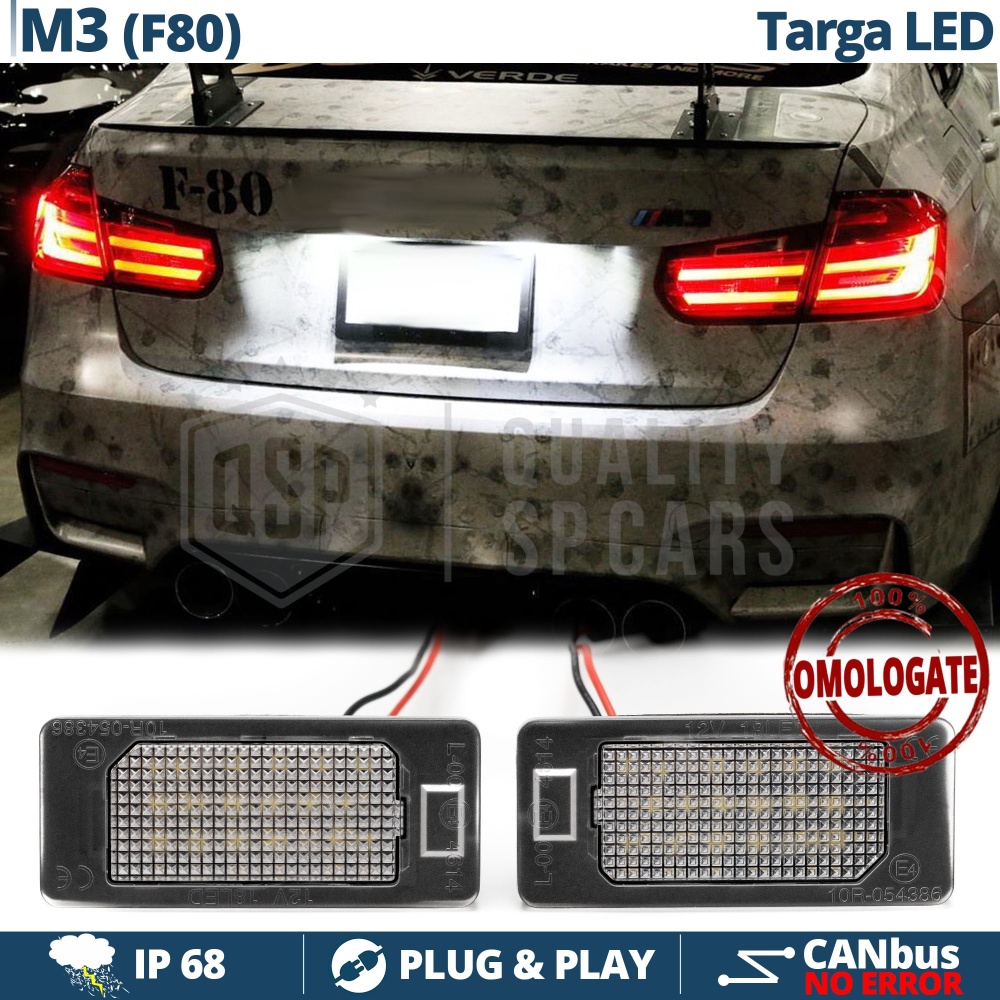 2 Plafones Luces de Matricula Led para BMW M3 F80 | CANbus, 24 LED 6500K Blancio Frío, Plug & Play 2 Plafones Luces de Matricula Led para BMW M3 F80 | CANbus, 24 LED 6500K Blancio Frío, Plug & Play