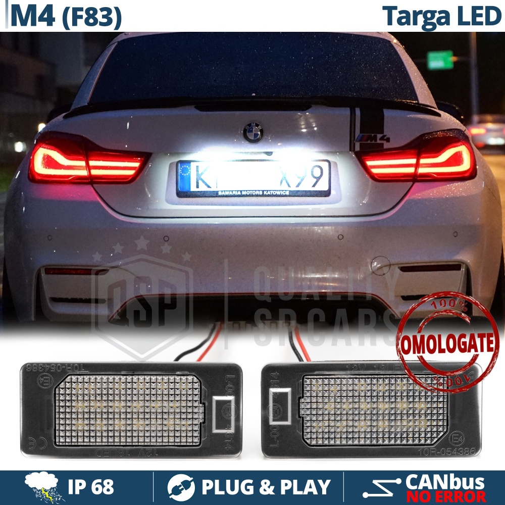 2 Plafones Luces de Matricula Led para BMW M4 F83 | CANbus, 24 LED 6500K Blancio Frío, Plug & Play 2 Plafones Luces de Matricula Led para BMW M4 F83 | CANbus, 24 LED 6500K Blancio Frío, Plug & Play