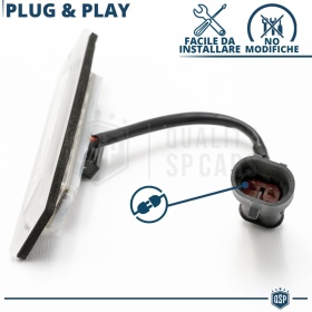 2 Luces de Matricula LED Canbus para Fiat Ducato 2 | 24 Led 6.500k Blanco Frío, Plug & Play