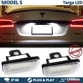 2 Luces de Matricula Led Para TESLA MODEL S CANbus | 18 Led 6500k Blanco Frío, Plug & Play