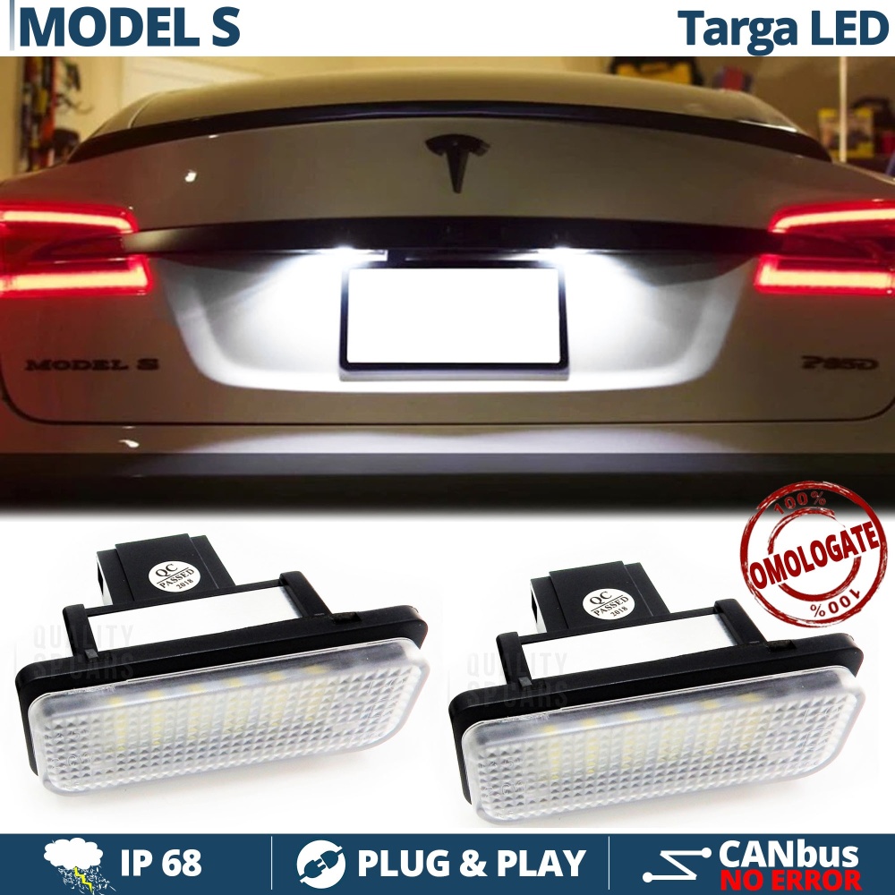 2 Luces de Matricula Led Para TESLA MODEL S CANbus | 18 Led 6500k Blanco Frío, Plug & Play 2 Luces de Matricula Led Para TESLA MODEL S CANbus | 18 Led 6500k Blanco Frío, Plug & Play