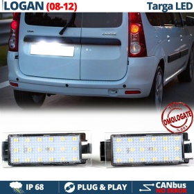 2 Luces de Matricula LED para DACIA LOGAN I Facelift 6500K Blanco Frío | CANbus Plug & Play