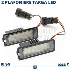 2 Luces de Matricula LED Canbus para VW Fox | 18 Led 6.500k Blanco Frío, Plug & Play