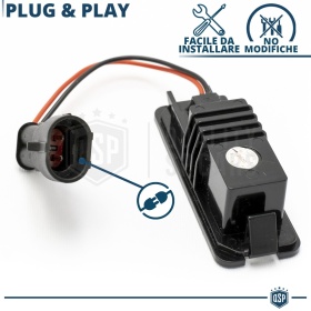 2 Luces de Matricula LED Canbus para VW Fox | 18 Led 6.500k Blanco Frío, Plug & Play