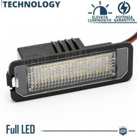 2 Luces de Matricula LED Canbus para VW Fox | 18 Led 6.500k Blanco Frío, Plug & Play