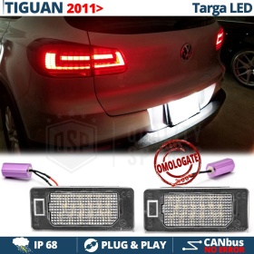 2 Luces de Matricula LED para VW TIGUAN 5N Facelift | CANbus, 18 LED 6500K Blanco Frío | Plug & Play