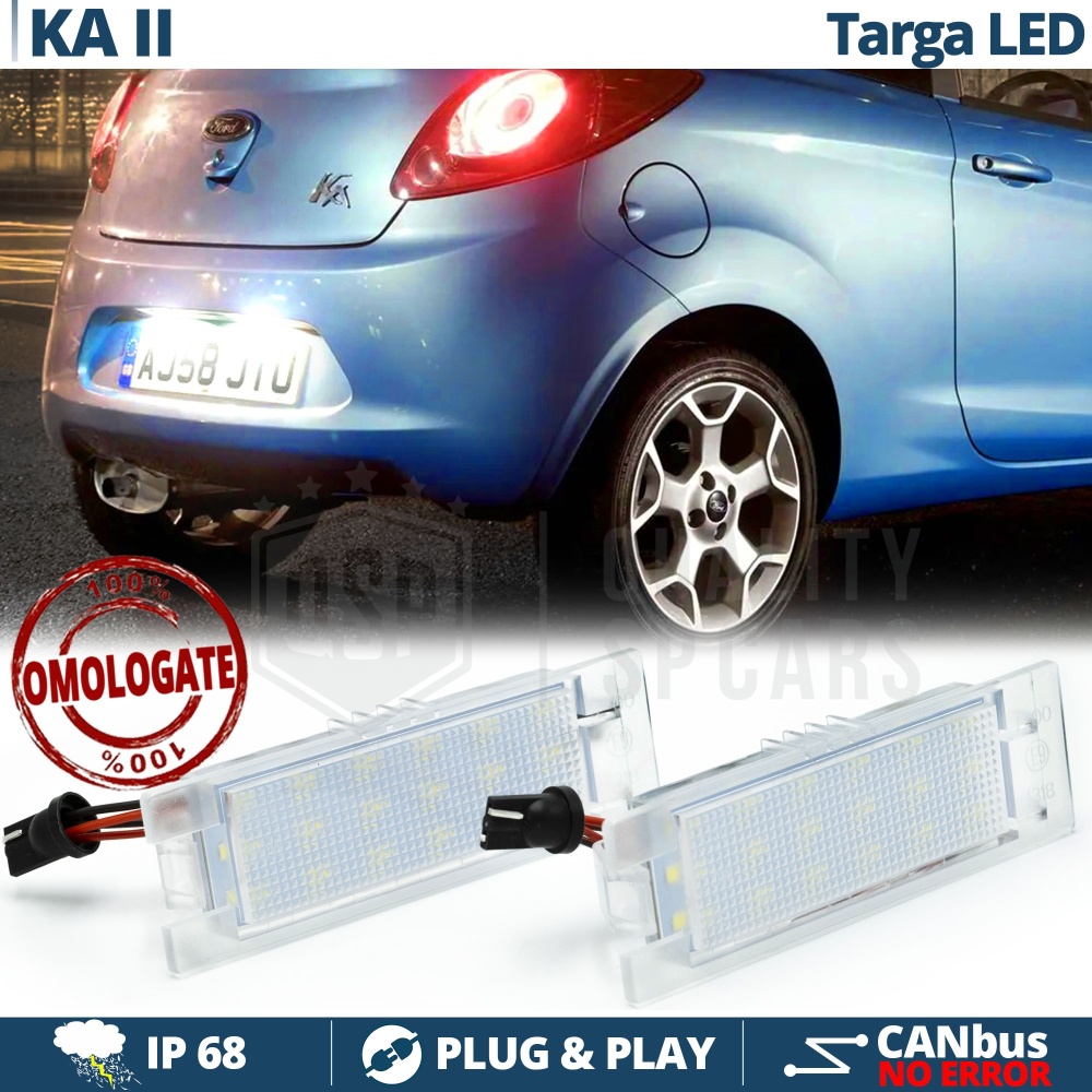 2 Luces de Matricula LED para FORD KA MK2 | CANbus 18 LED 6500K BLANCO FRIO Plug & Play 2 Luces de Matricula LED para FORD KA MK2 | CANbus 18 LED 6500K BLANCO FRIO Plug & Play
