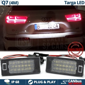 2 Luci Targa LED per AUDI Q7 4M | Placchette Complete CANbus 18 LED 6500K Bianco Ghiaccio | Plug & Play