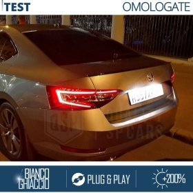 2 Luci Targa LED per Skoda SUPERB 3 | Placchette Targa 18 LED CANbus 6500K Bianco Ghiaccio | Plug & Play