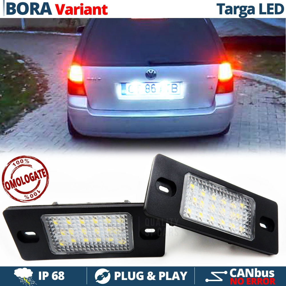 2 Luces de Matricula LED para VW BORA Variant | CANbus, 18 LED 6500K Blanco Frío | Plug & Play 2 Luces de Matricula LED para VW BORA Variant | CANbus, 18 LED 6500K Blanco Frío | Plug & Play