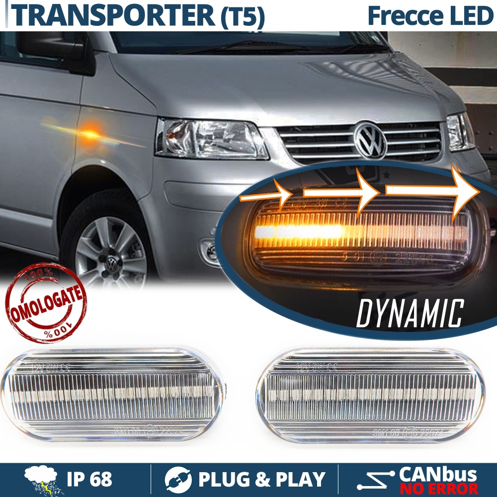 X2 Intermitentes LED Secuenciales para VW TRANSPORTER T5 | Homologados, CANBUS No Error X2 Intermitentes LED Secuenciales para VW TRANSPORTER T5 | Homologados, CANBUS No Error