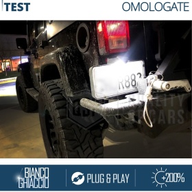Luce de Matricula LED Canbus para Jeep Wrangler JK | 6.500k Blanco Frío, Plug & Play