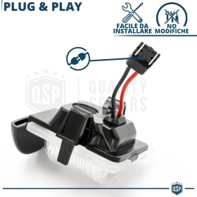 Luce de Matricula LED Canbus para Jeep Wrangler JK | 6.500k Blanco Frío, Plug & Play