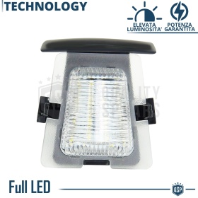 Luce de Matricula LED Canbus para Jeep Wrangler JK | 6.500k Blanco Frío, Plug & Play