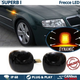 Black Sequential Dynamic LED Side Markers for SKODA SUPERB 1 | E-Approved, Canbus No Error