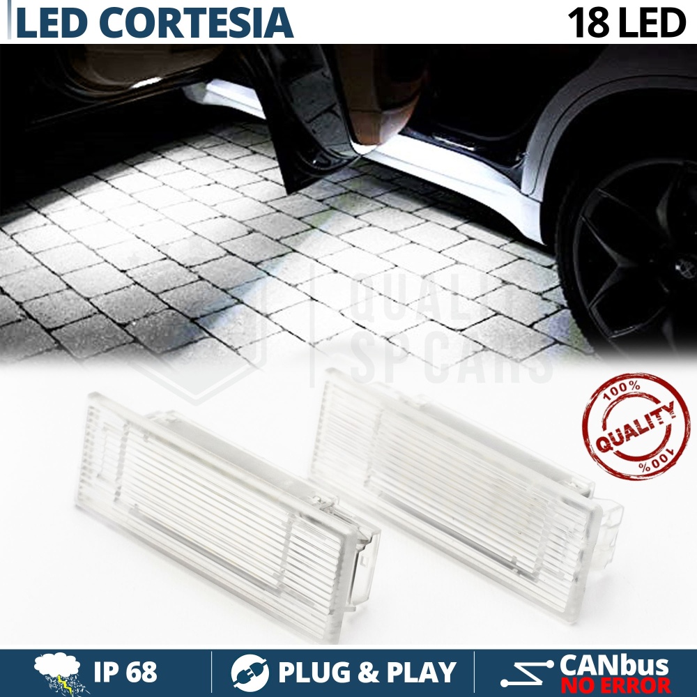 2 LED Courtesy Door Lights for BMW 1 SERIES F20, F21 | Puddle Lights Cool White | CANbus