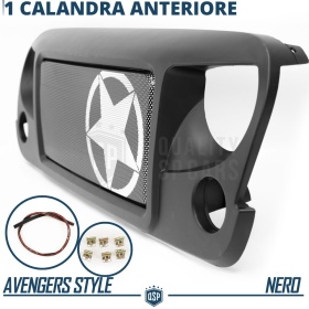 Parrilla Rejilla delantera para JEEP WRANGLER JK | Avenger Estrella Design, en ABS + Rejilla en ACERO