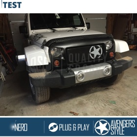 Parrilla Rejilla delantera para JEEP WRANGLER JK | Avenger Estrella Design, en ABS + Rejilla en ACERO
