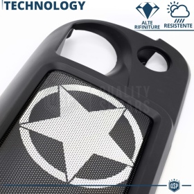 Parrilla Rejilla delantera para JEEP WRANGLER JK | Avenger Estrella Design, en ABS + Rejilla en ACERO