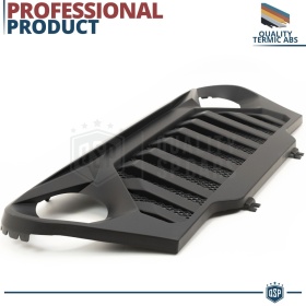 Parrilla Rejilla delantera para JEEP WRANGLER TJ | Negro, en ABS + Rejilla en ACERO