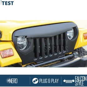 Parrilla Rejilla delantera para JEEP WRANGLER TJ | Negro Mate en ABS