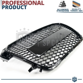 Parrilla REJILLA Delantera para AUDI A1 8X (10-14) | Nido de Abeja, Negro Brillante
