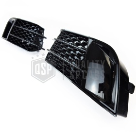 REJILLA DELANTERA + REJILLAS LUZ DE NIEBLA para AUDI A1 8X (10-14) | Nido de Abeja