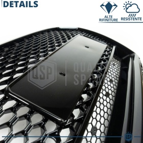 Parrilla REJILLA Delantera para AUDI A3 8V Facelift (desde 2016) | Nido de Abeja, Negro Brillante