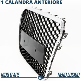 Parrilla REJILLA Delantera para AUDI A5 8T3 Facelift (11-16) | Nido de Abeja, Negro Brillante