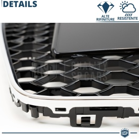 Parrilla REJILLA Delantera para AUDI A5 8T3 Facelift (11-16) | Nido de Abeja, Negro Brillante