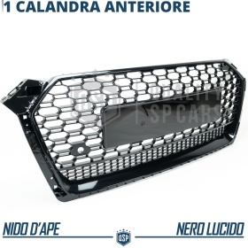 Parrilla REJILLA Delantera para AUDI A5 F5 (16-20) | Nido de Abeja, Negro Brillante