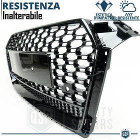 Parrilla REJILLA Delantera para AUDI A5 F5 (16-20) | Nido de Abeja, Negro Brillante