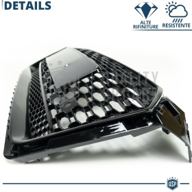 Parrilla REJILLA Delantera para AUDI A5 F5 (16-20) | Nido de Abeja, Negro Brillante