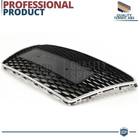 Parrilla REJILLA Delantera para AUDI A7 C7 (10-14) | Nido de Abeja, Negro Brillante