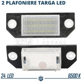 Luces de Matricula LED Canbus para Ford Focus 2 | 24 Led 6.500k Blanco Frío, Plug & Play