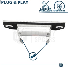 Luces de Matricula LED Canbus para Ford Focus 2 | 24 Led 6.500k Blanco Frío, Plug & Play