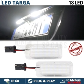 License Plate Full Led Canbus for Ford Fiesta 6 | 18 Leds 6.500k White Ice, Plug & Play